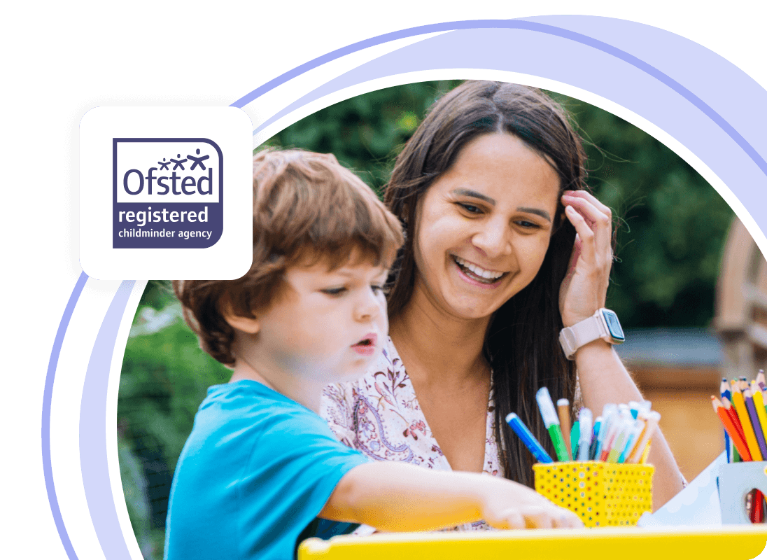 Happy childminder and ofsted logo