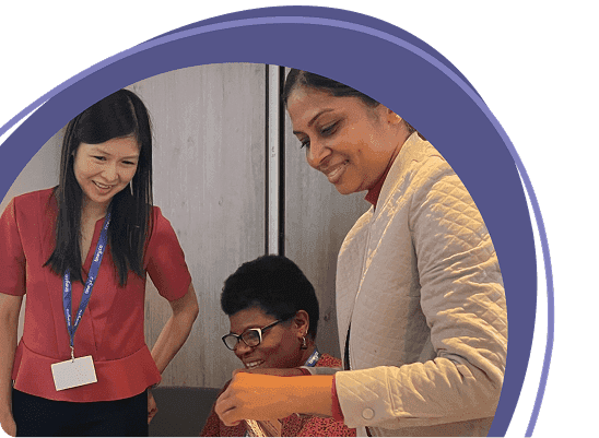 Happy child chasing bubbles